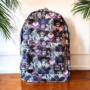 Loungefly Disney Villains Backpack – Evil Queen, Ursula, Maleficent, Cruella